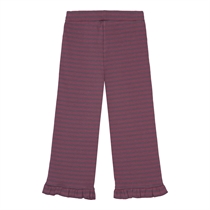 Birkholm Brede Rib Bukser Tulipan Lilla & Bordeaux Lilla